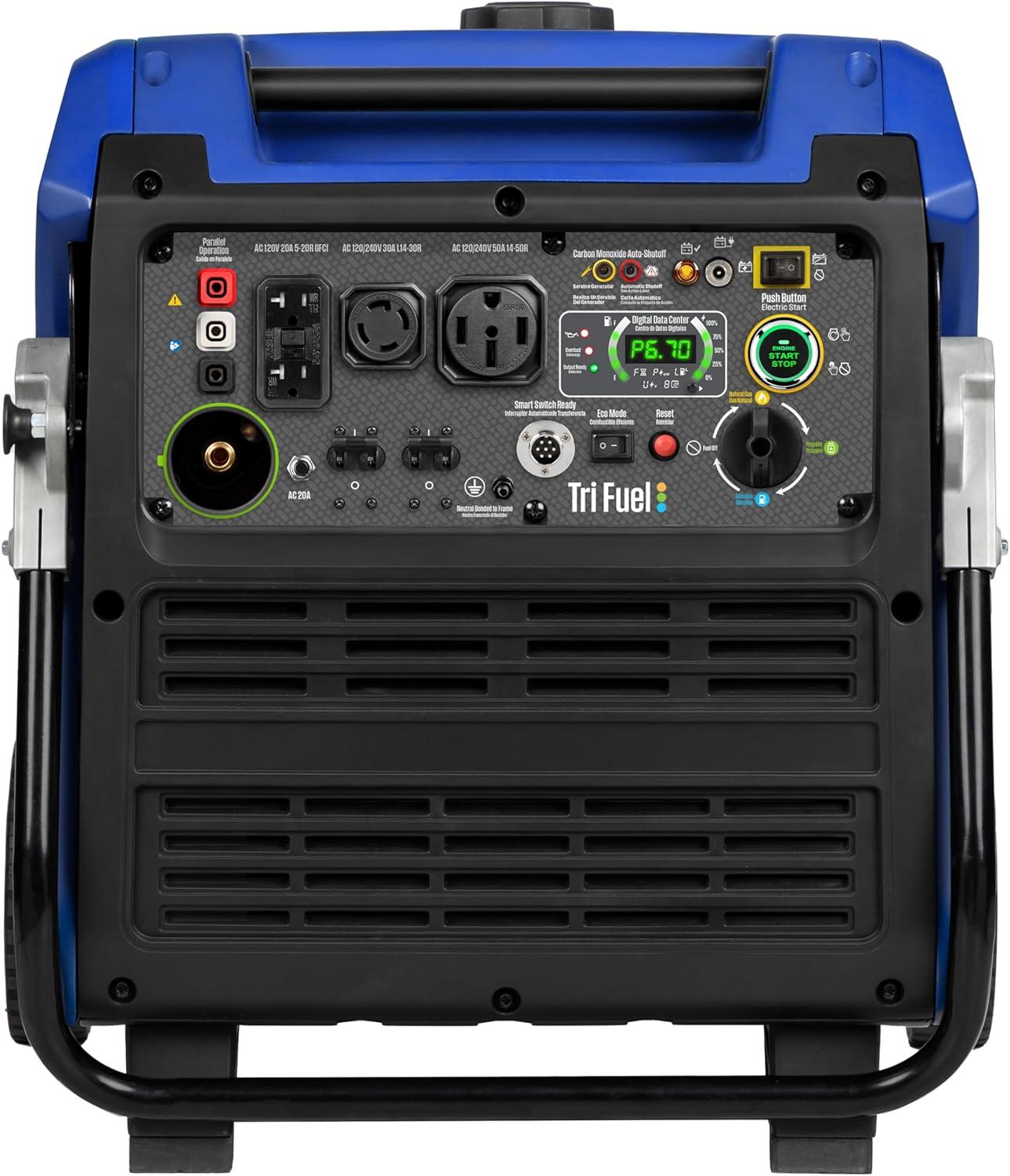 image:imageWestinghouse 11000 Peak Watt TriFuel Portable Inverter Generator Remote Start Transfer Switch Ready GasPropaneNatural Gas Powered Low THD Safe for Electronics Parallel Capable CO Sensor11000 Watts Inverter Tri Fuel