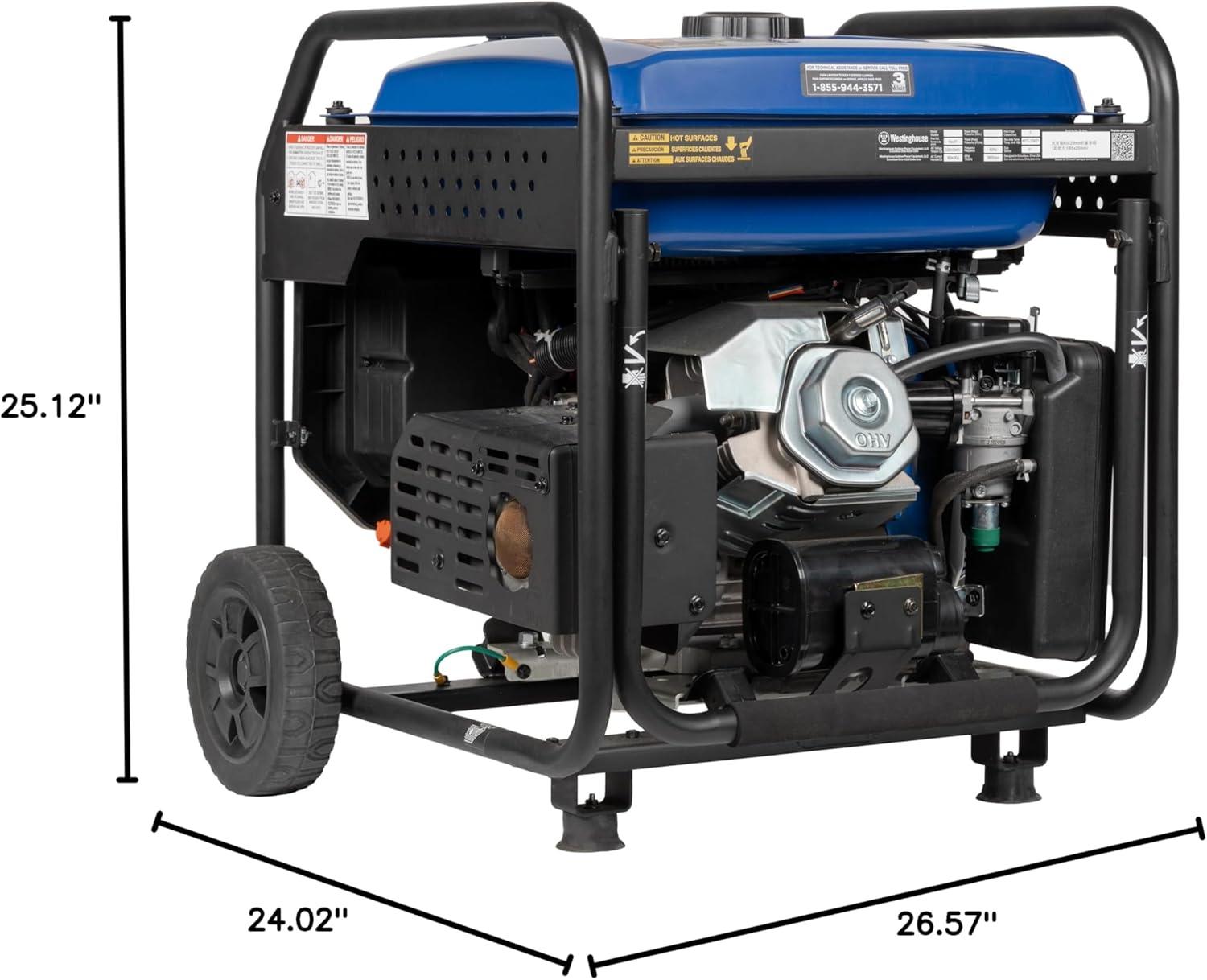image:imageWestinghouse 11000 Peak Watt TriFuel Portable Inverter Generator Remote Start Transfer Switch Ready GasPropaneNatural Gas Powered Low THD Safe for Electronics Parallel Capable CO Sensor10000 Watts Inverter CO Sensor