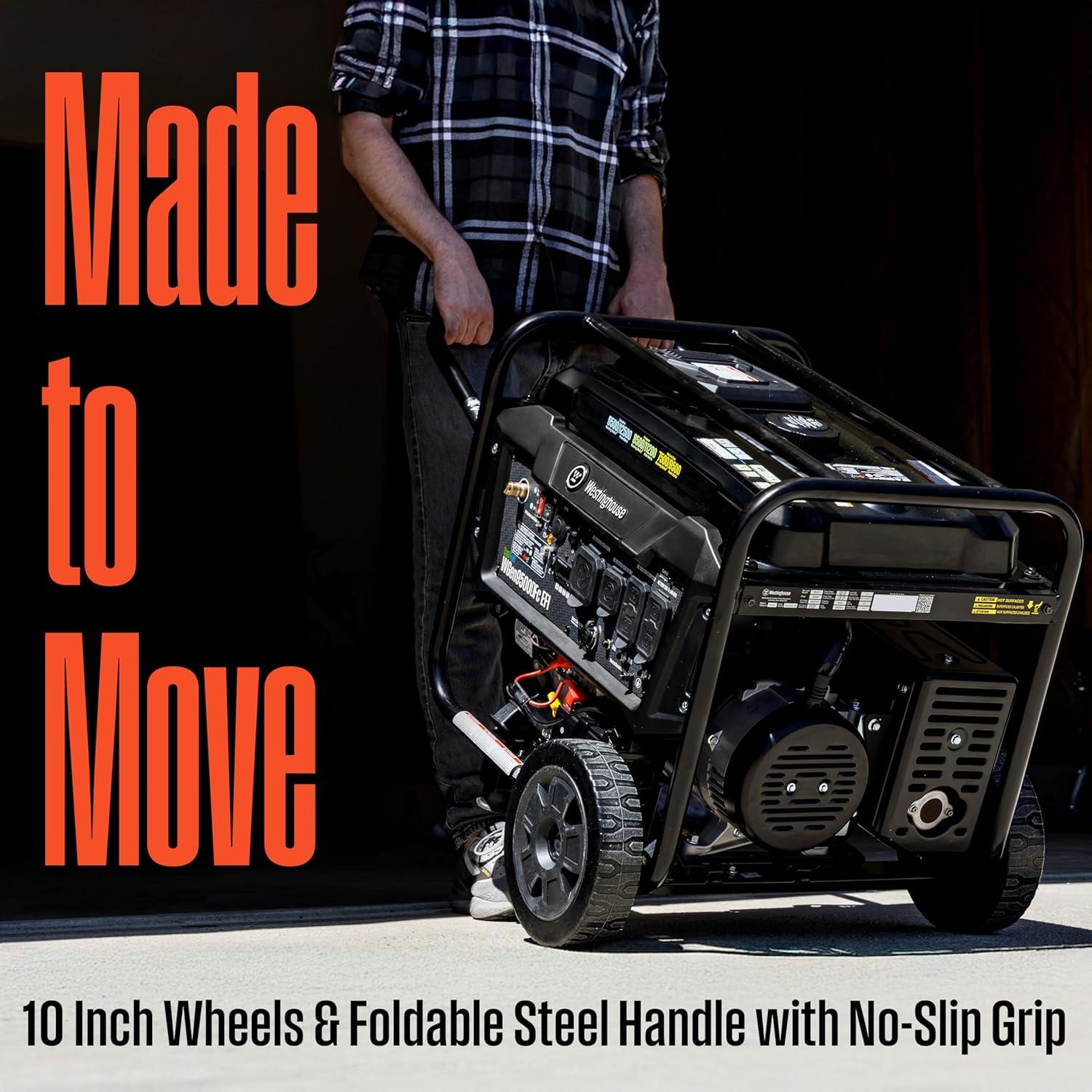 image:imageWestinghouse 12500 Peak Watt EFI TriFuel Home Backup Portable Generator Remote Electric Start Transfer Switch Ready Gas Propane and Natural Gas Powered CARB Compliant12500 Watts Dual Fuel EFI
