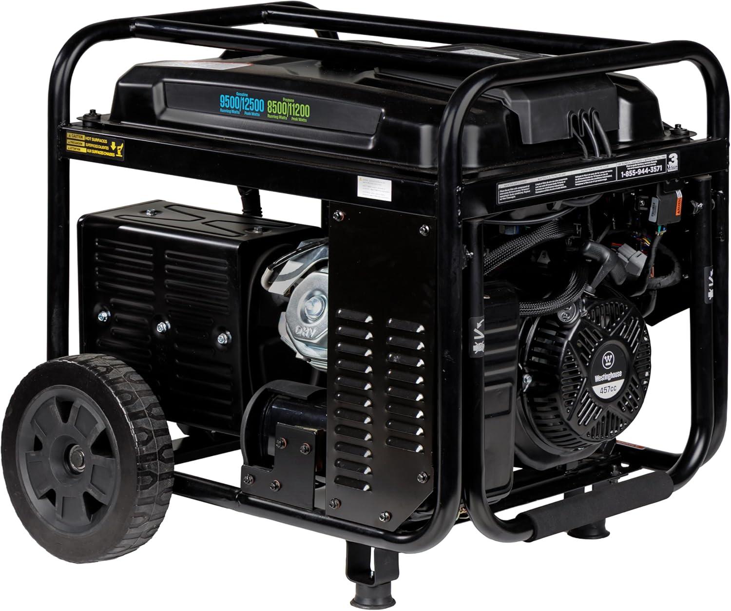 image:imageWestinghouse 12500 Peak Watt EFI TriFuel Home Backup Portable Generator Remote Electric Start Transfer Switch Ready Gas Propane and Natural Gas Powered CARB Compliant12500 Watts Dual Fuel EFI