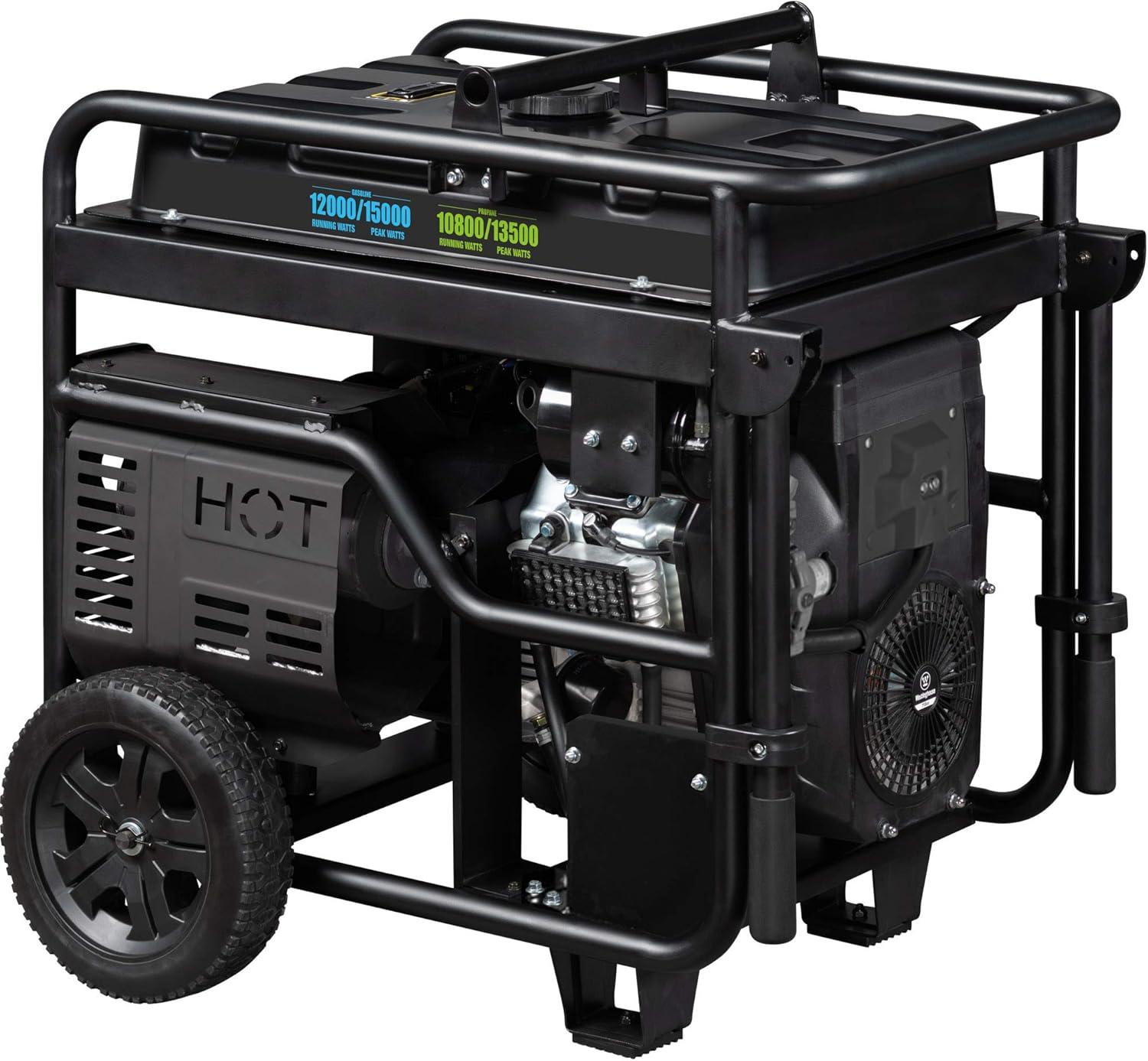image:imageWestinghouse 18000 Peak Watt TriFuel Home Backup Portable Generator Remote Electric Start Transfer Switch Ready Gas Propane and Natural Gas Powered CO Sensor18000 Watts Dual Fuel CO Sensor