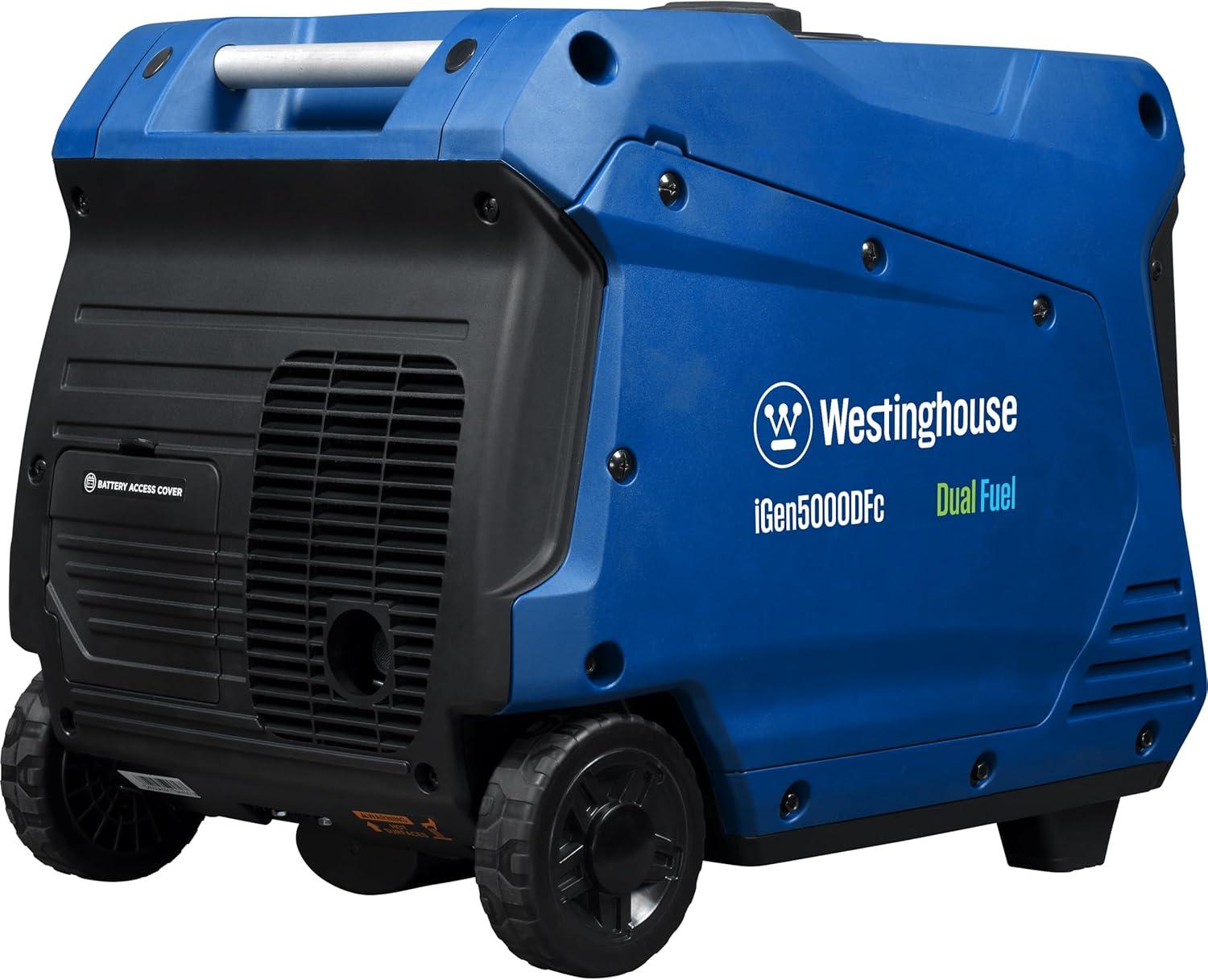 image:imageWestinghouse 4000 Peak Watt Super Quiet Dual Fuel Portable Inverter Generator Remote Electric Start Gas amp Propane Powered RV Ready CO Sensor Parallel Capable5000 Watts Dual Fuel Remote Start