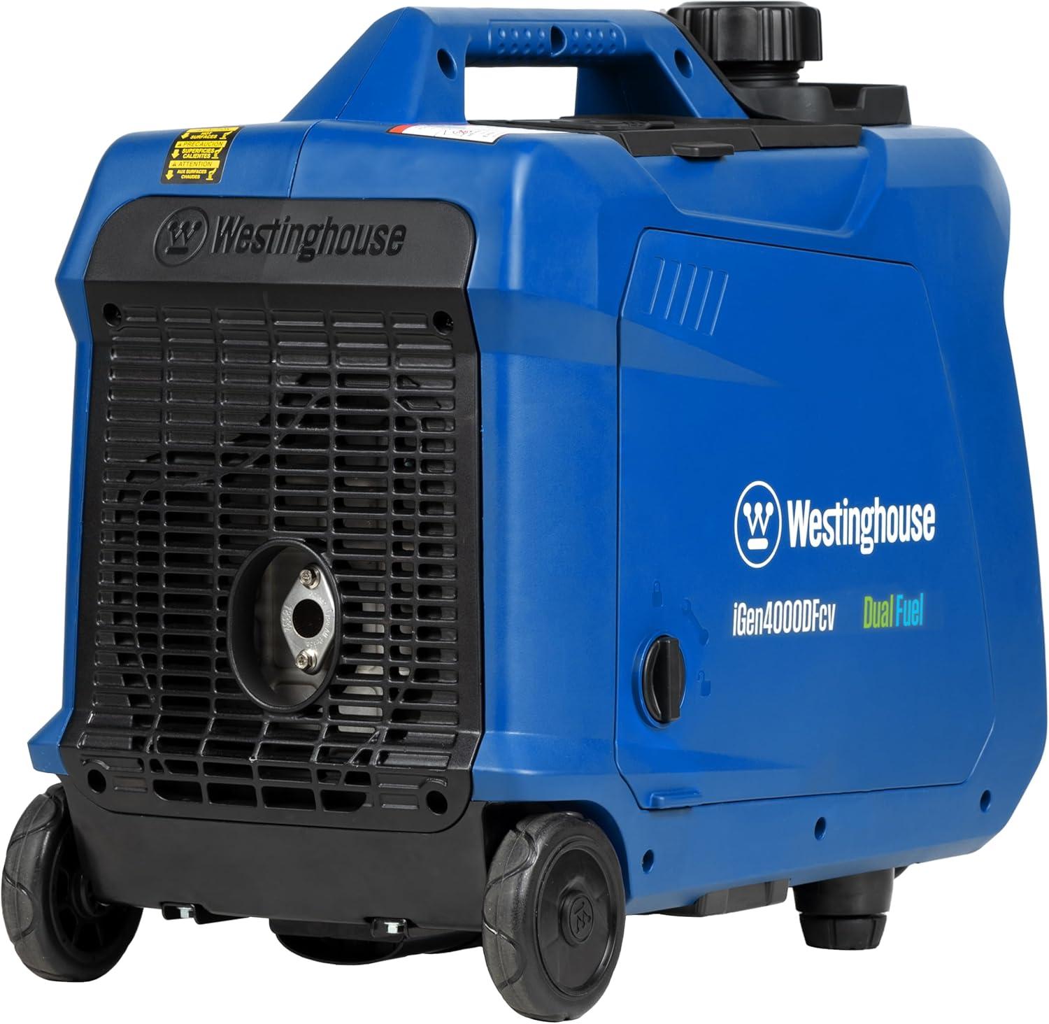 image:imageWestinghouse 4000 Peak Watt Super Quiet Dual Fuel Portable Inverter Generator Remote Electric Start Gas amp Propane Powered RV Ready CO Sensor Parallel Capable4000 Watts Dual Fuel Recoil Start
