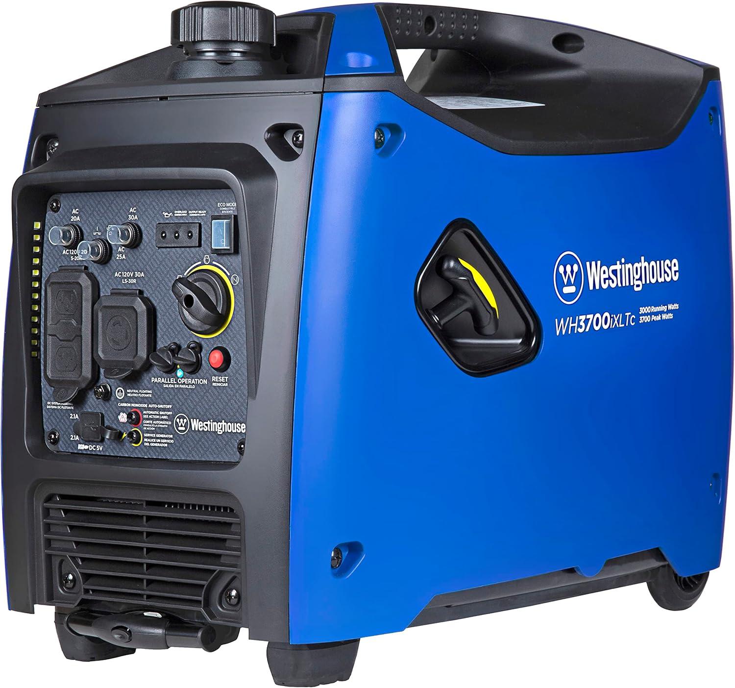 image:imageWestinghouse 5000 Peak Watt Super Quiet Portable Inverter Generator Remote Electric Start with Auto Choke Wheel amp Handle Kit RV Ready Gas Powered Parallel Capable3700 Watts Gas Only RV Ready