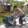 Westinghouse 4650 Peak Watt Dual Fuel Portable Generator, RV Ready 30A Outlet, Gas & Propane Powered, CO Sensor(4650 Watts – Gas Only – Wheel Kit)