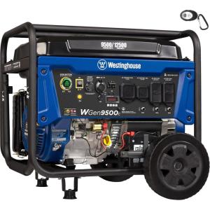 Westinghouse 12500 Peak Watt EFI Tri-Fuel Home Backup Portable Generator, Remote Electric Start, Transfer Switch Ready, Gas, Propane, and Natural Gas Powered, CARB Compliant(12500 Watts – Gas Only)
