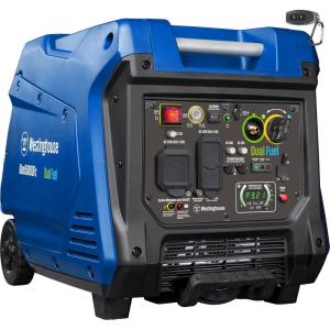 Westinghouse 4000 Peak Watt Super Quiet Dual Fuel Portable Inverter Generator, Remote Electric Start, Gas & Propane Powered, RV Ready, CO Sensor, Parallel Capable(5000 Watts – Dual Fuel – Remote Start)