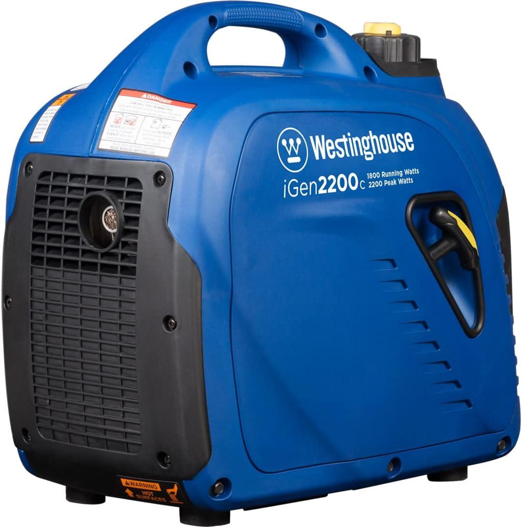 image:imageWestinghouse 1500 Peak Watt Super Quiet amp Lightweight Portable Inverter Generator Gas Powered CO Sensor Parallel Capable Long Run TimeBlue2200 Watts Gas Only