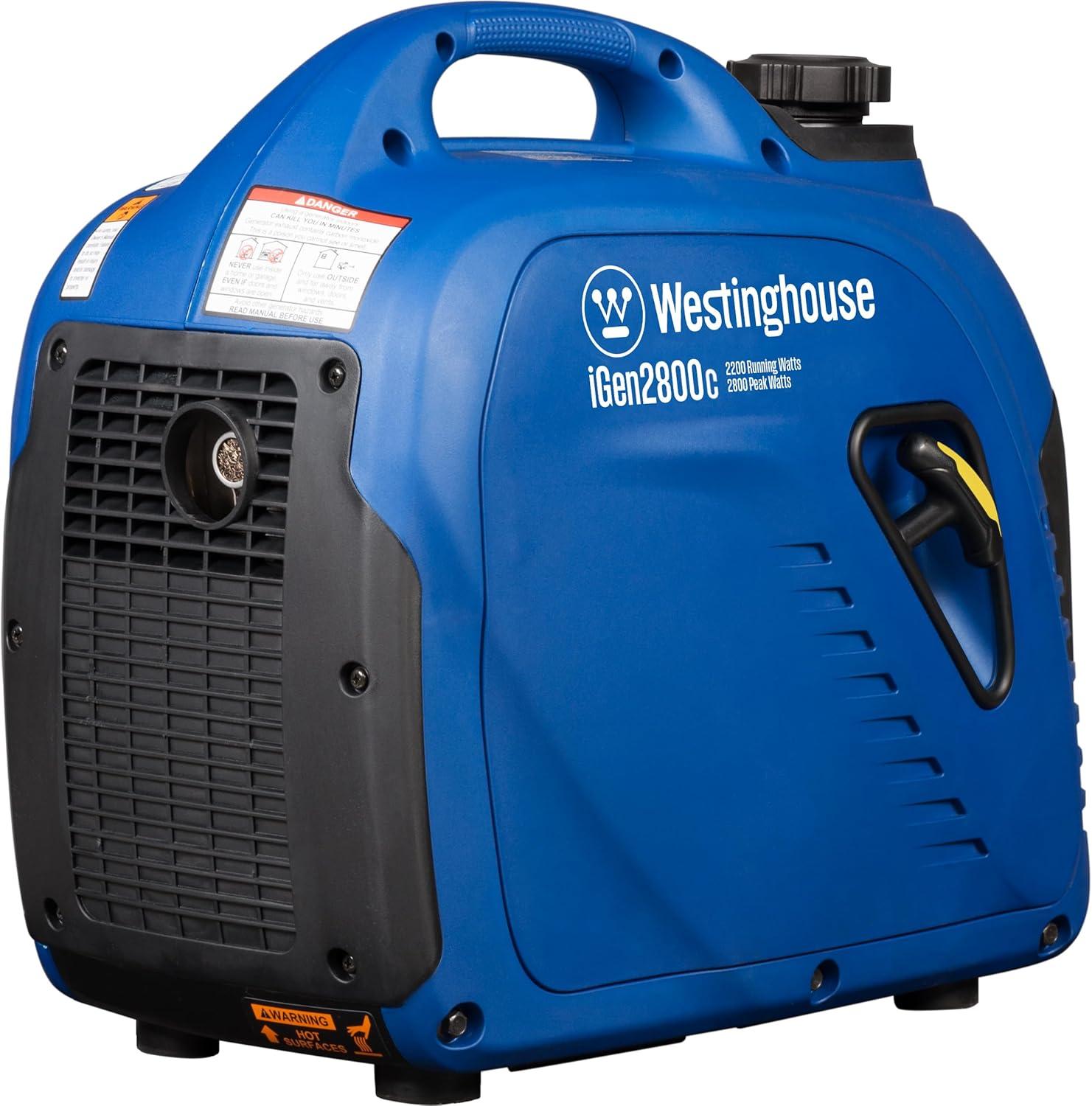 image:imageWestinghouse 1500 Peak Watt Super Quiet amp Lightweight Portable Inverter Generator Gas Powered CO Sensor Parallel Capable Long Run TimeBlue2800 Watts Gas Only
