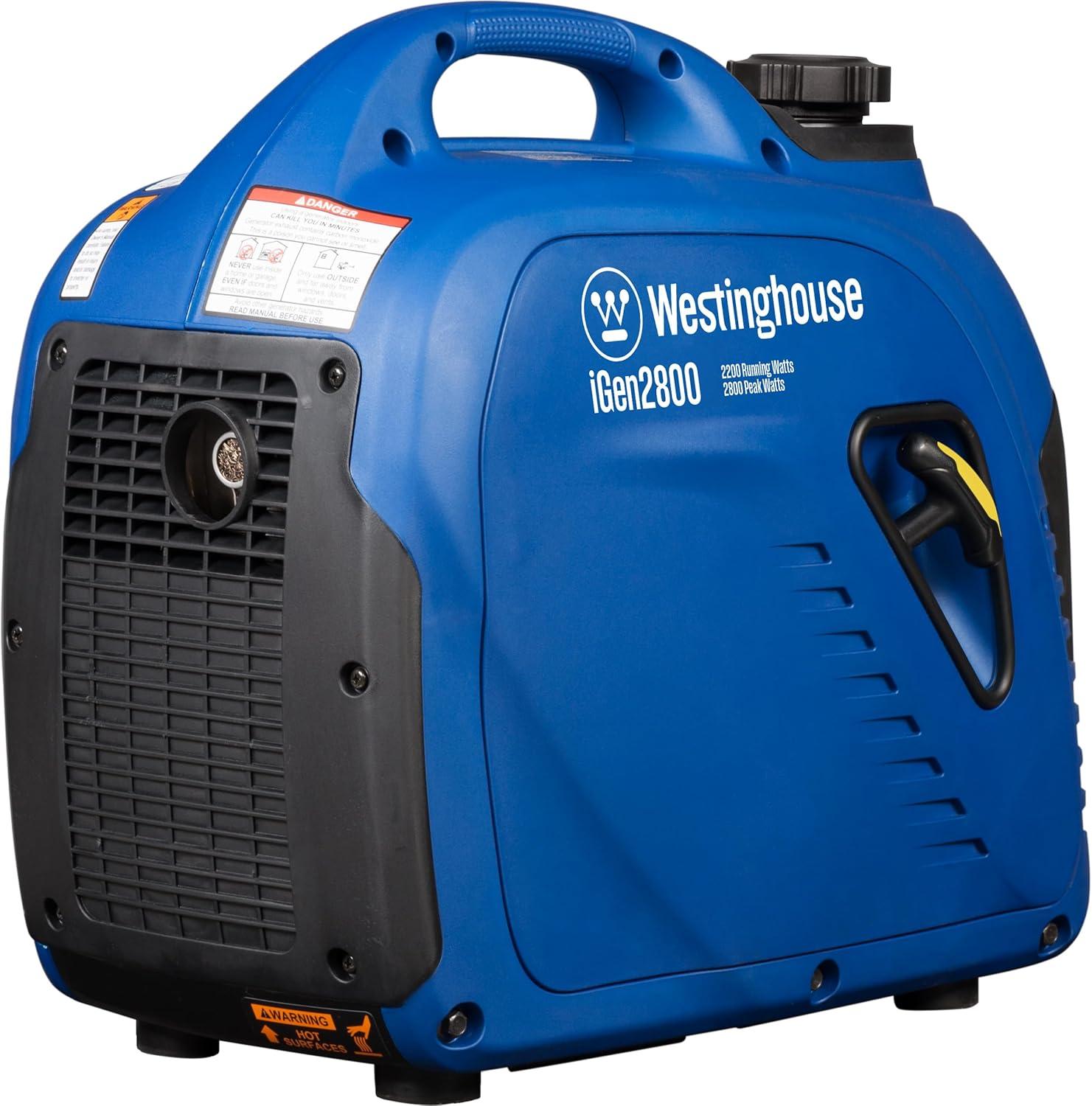 image:imageWestinghouse 2800 Peak Watt Super Quiet amp Lightweight Portable Inverter Generator Gas Powered Parallel Capable Long Run Time2800 Watts Gas Only