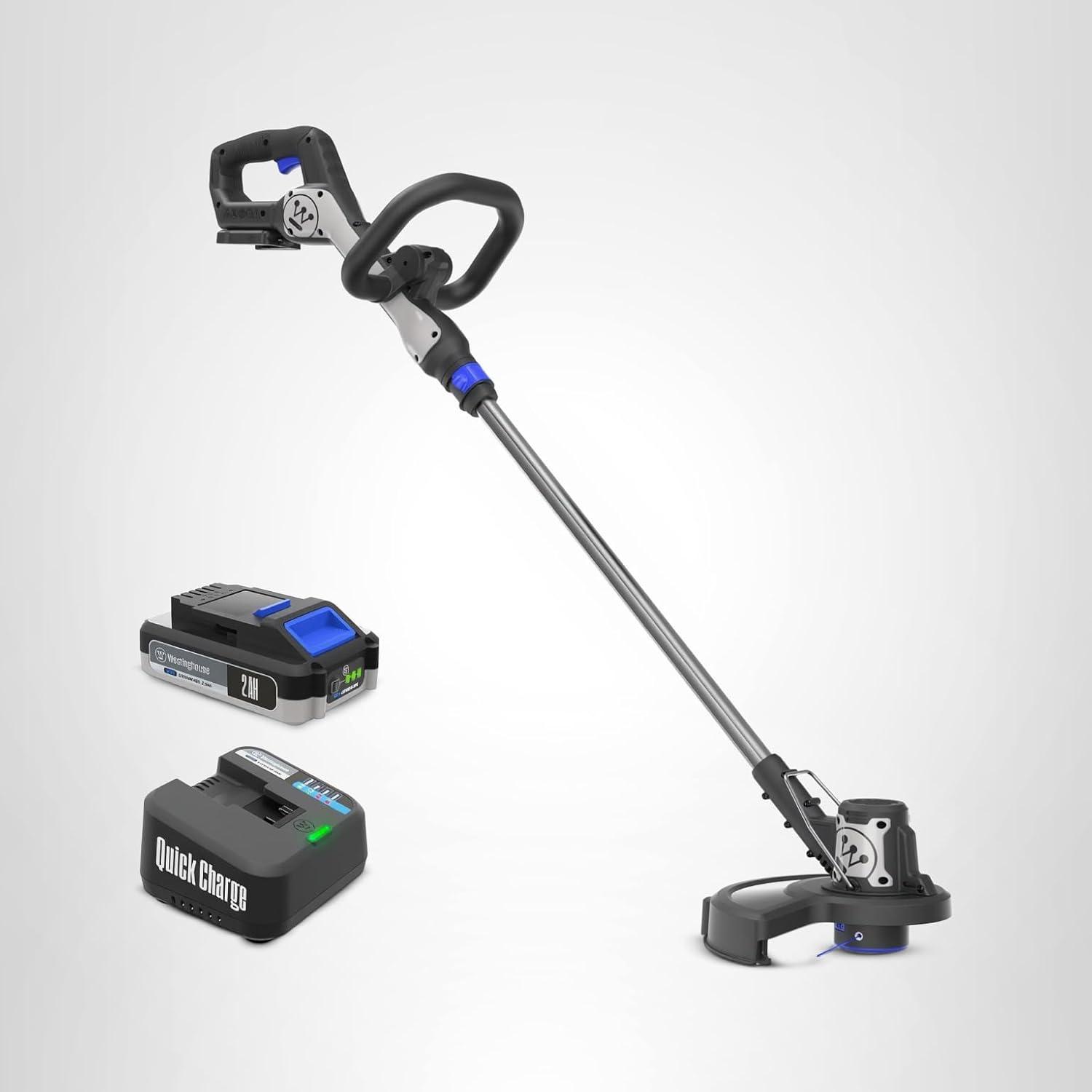 image:imageWestinghouse 40V 18 Inch Brushless Cordless Push Lawn Mower 6 Height Positions 2 40Ah Batteries and Charger Included20V String Trimmer