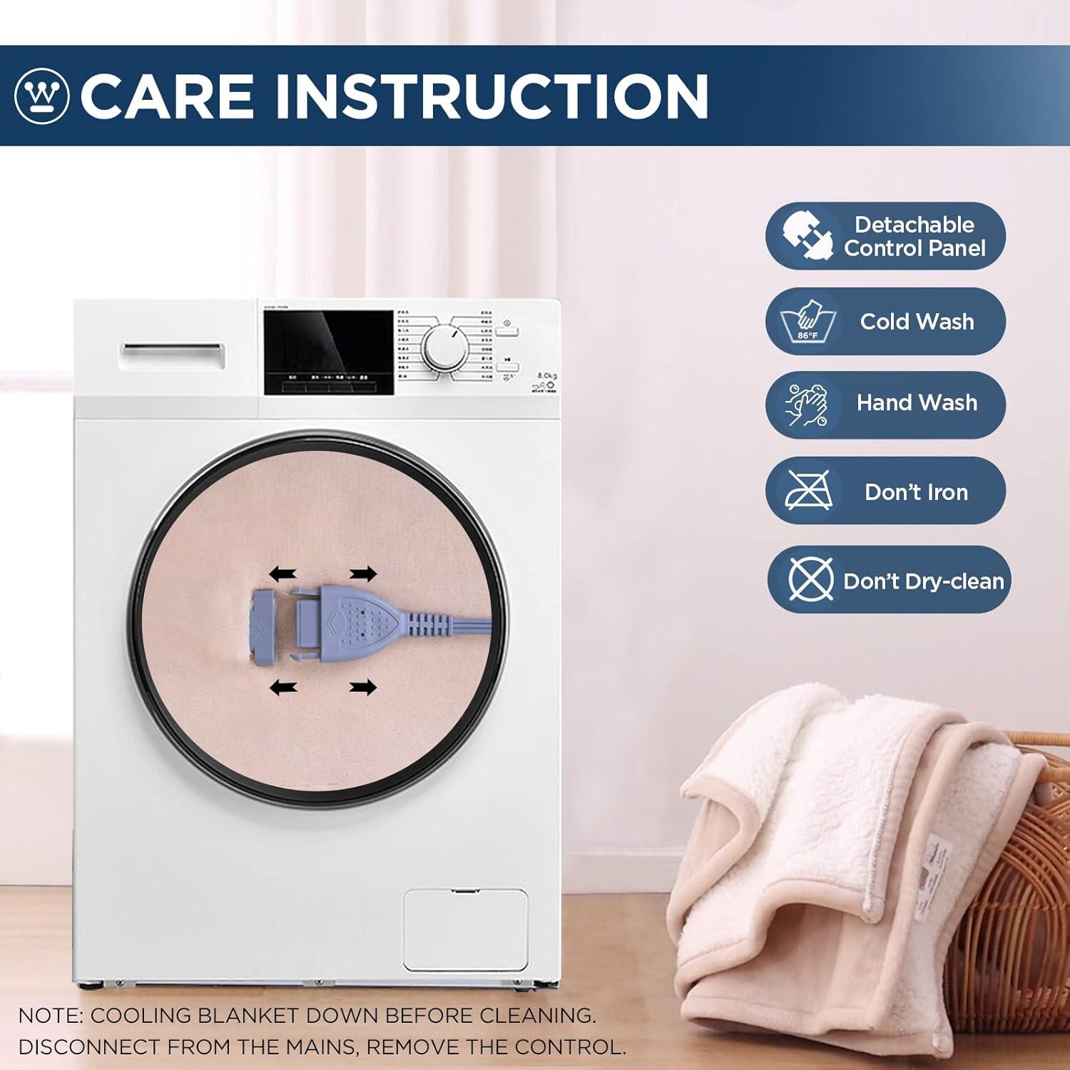 image:imageWestinghouse Electric Blanket Heated Throw Super Cozy Luxury Faux Fur amp Sherpa with 6 Heating Levels amp 210 Hours Auto Off Fast Heating amp Overheat Protection 50x60 Inch BurgundyBeige