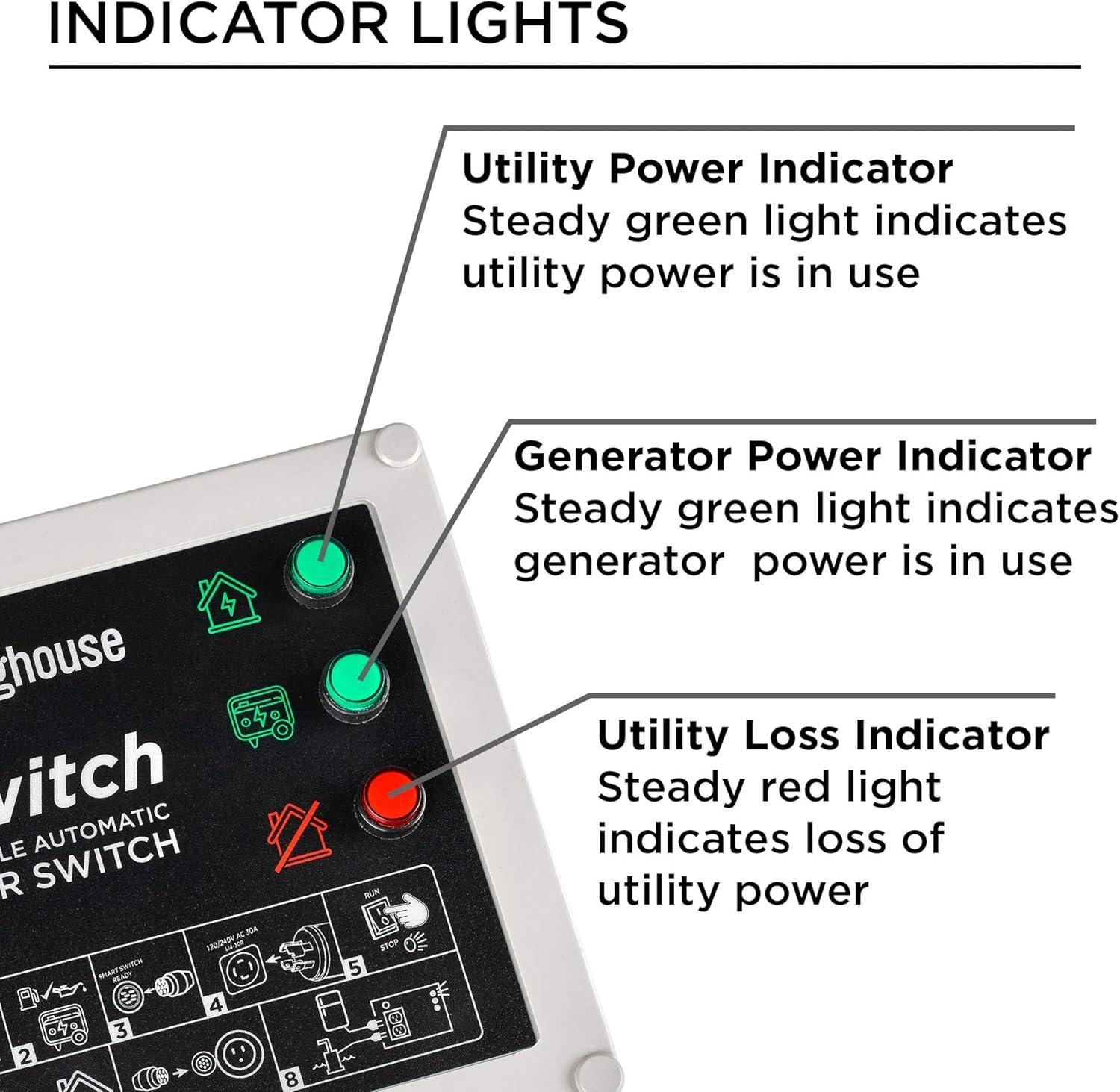 image:imageWestinghouse Outdoor Power Equipment ST Switch with Smart Portable Automatic Transfer Technology Home Standby Alternative For Sump Pumps Refrigerators and More Black and White