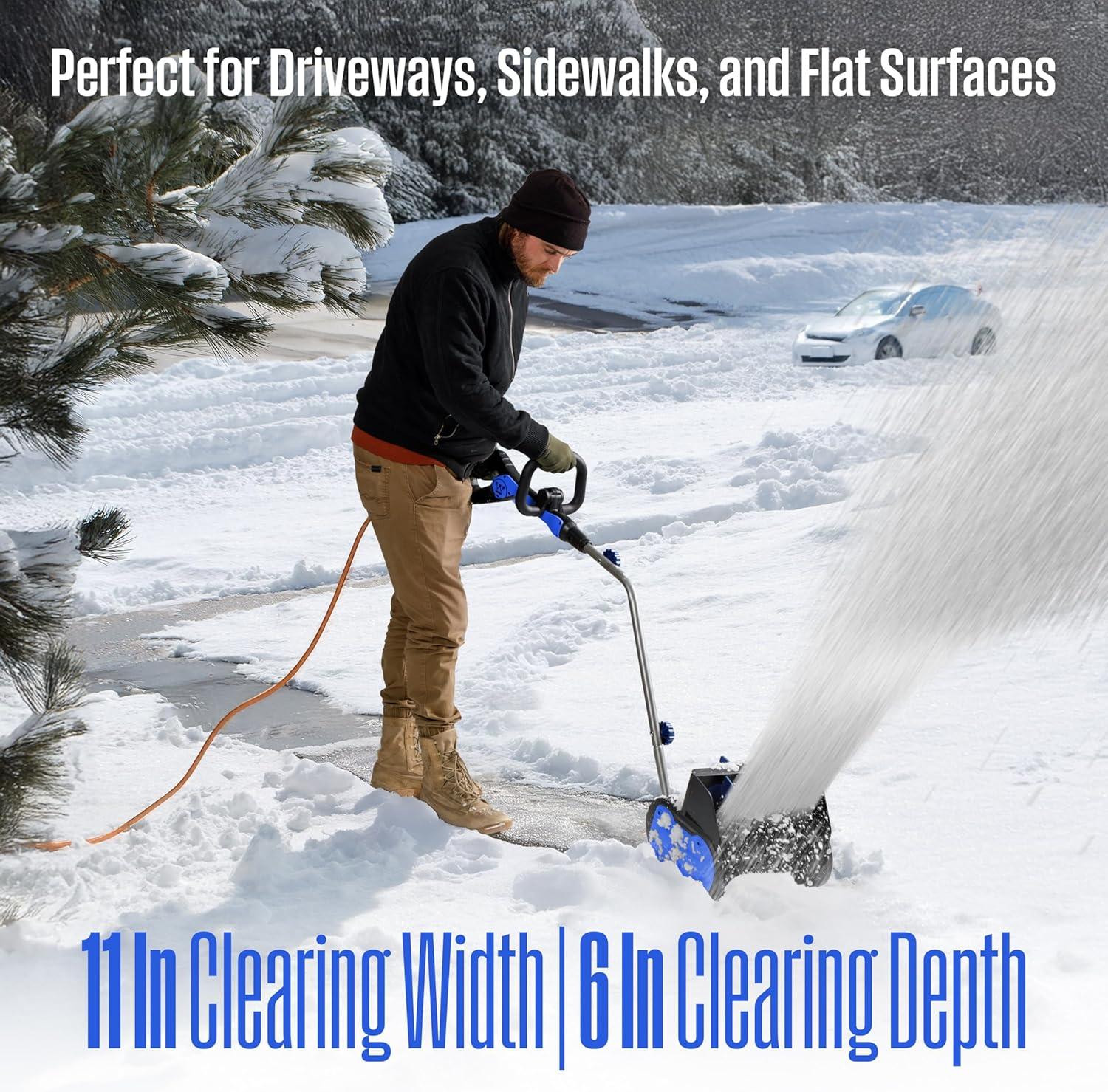 image:imageWestinghouse WSnow11S AC Corded Electric Snow Shovel 11inches Wide with 20 ft Throwing Distance Plows 300 lbsmin for DrivewayStepsSidewalkPorch