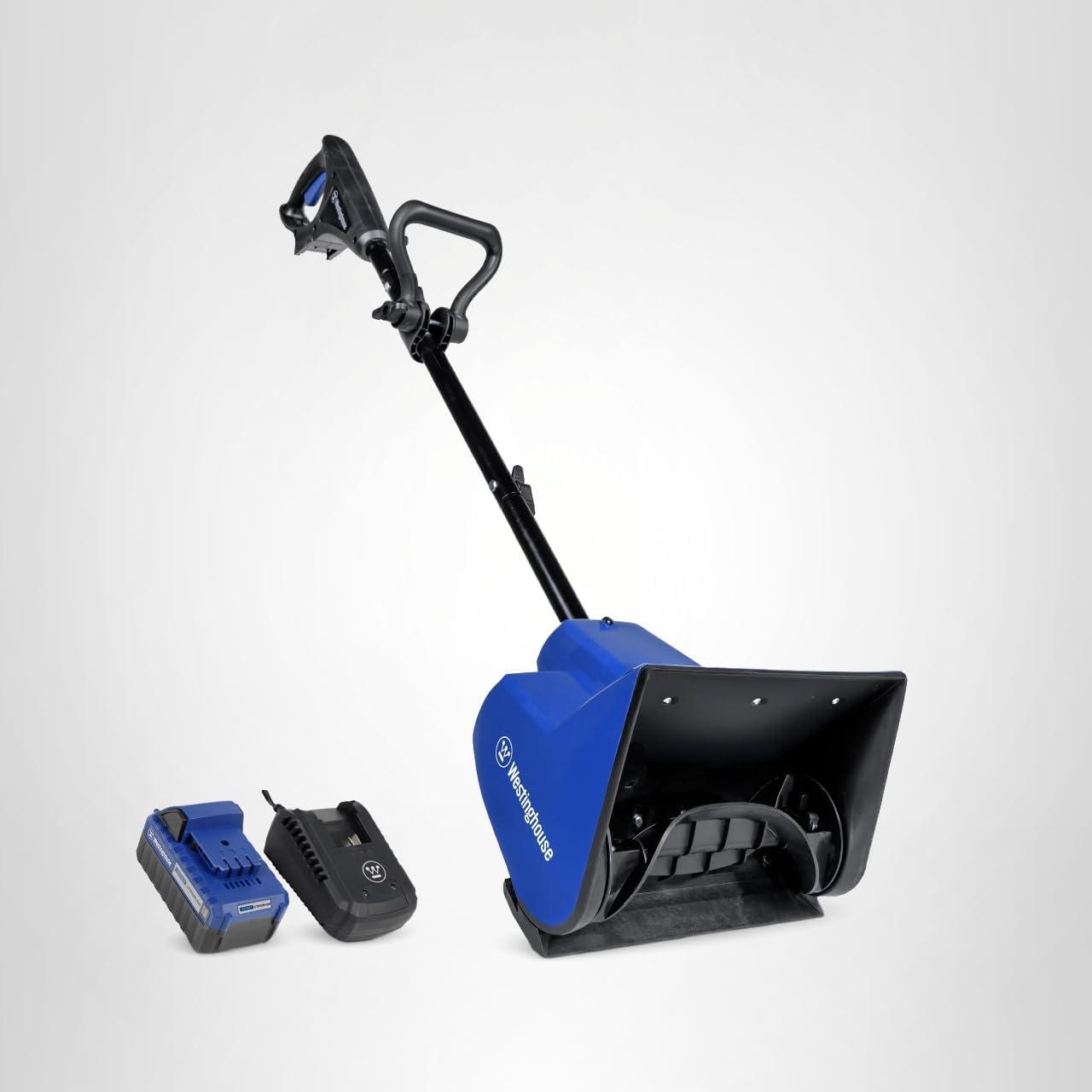 image:imageWestinghouse WSnow13S 24V Cordless Snow Shovel 13 Inch Kit 24V 4Ah Battery Fast Charger Electric Snow Shovel with 20ft Throwing Distance plows 300lbsmin Compatible with Snow Joe Batteries11 Inch with BatteryCharger