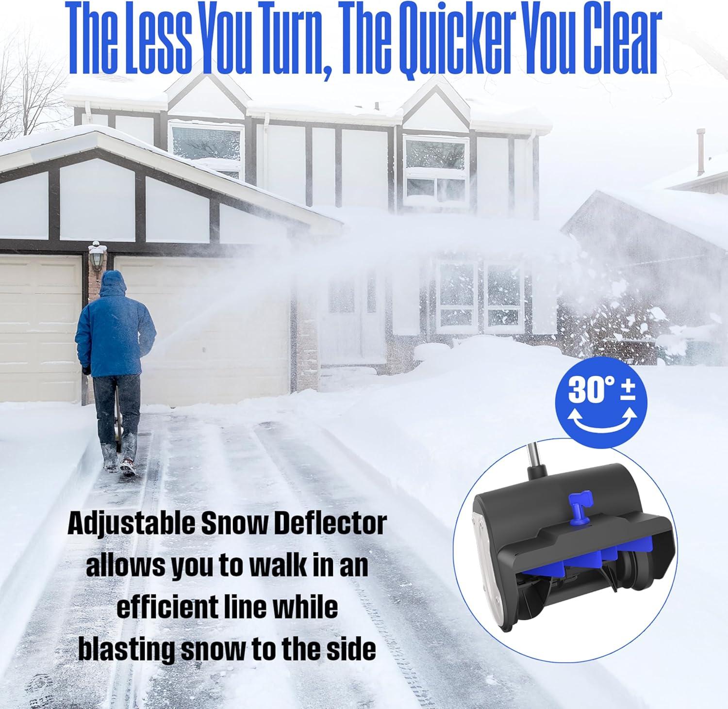 image:imageWestinghouse WSnow13ST 20V Cordless Snow Shovel 13 Inch Tool Only Electric Snow Shovel with 20ft Throwing Distance Plows 300lbsmin 20V Battery amp Charger Sold Separately13 Inch with Battery Charger