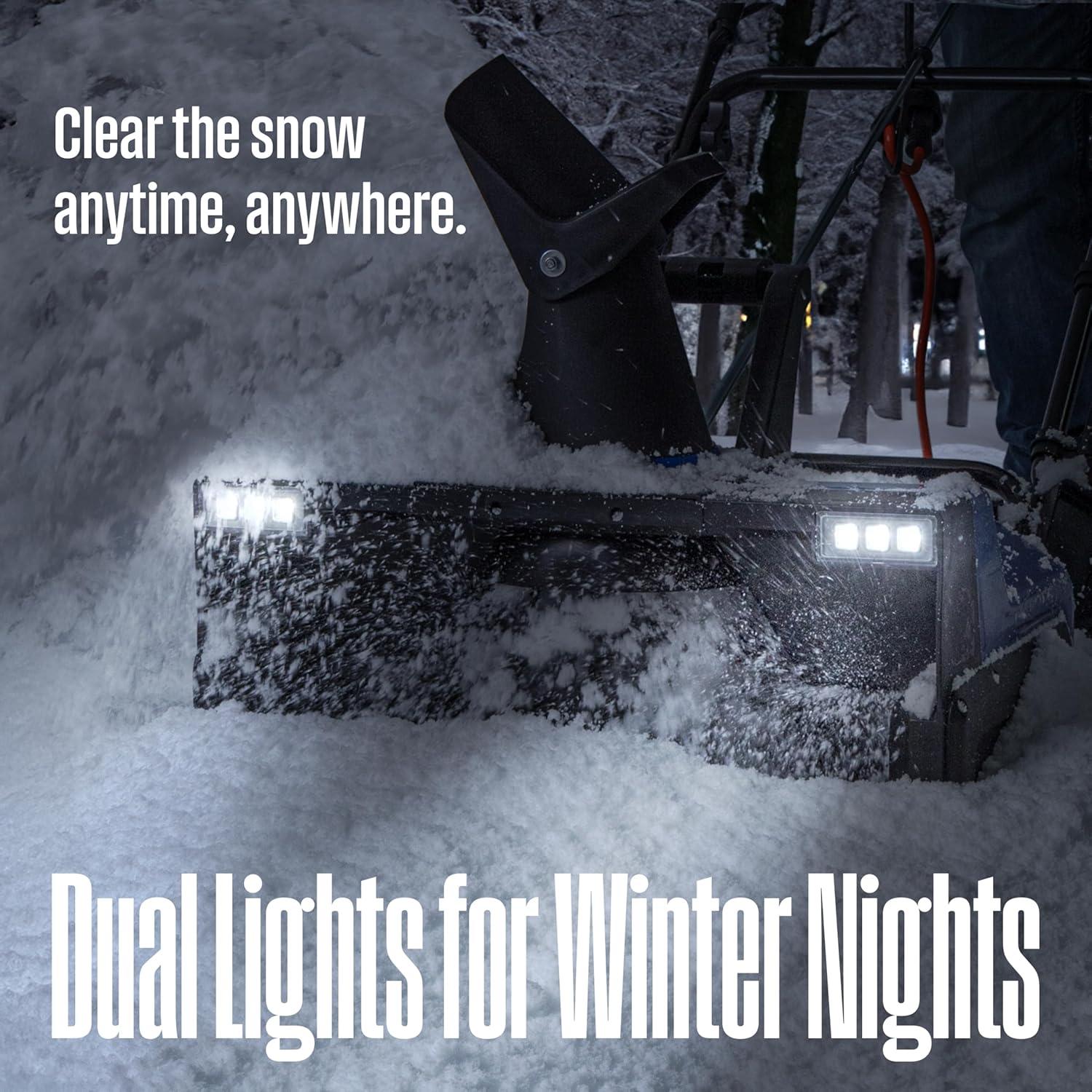 image:imageWestinghouse WSnow22 48V Cordless Snow Blower 22 Inch Kit Steel Auger LED Lights 1600W Brushless Motor 25ft Throwing Distance Plows 840lbsmin Compatible with Snow Joe Batteries22 Inch with BatteryCharger