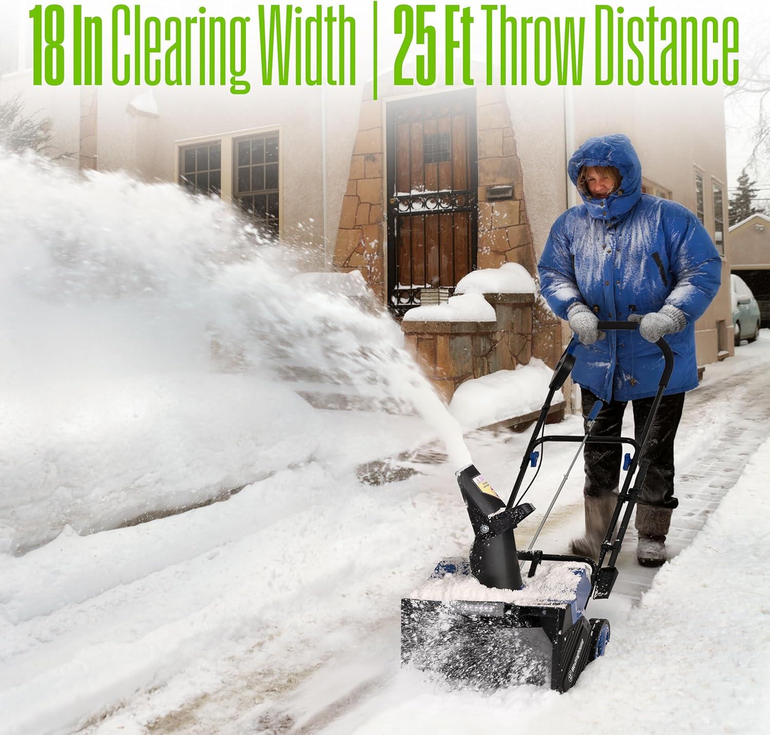 image:imageWestinghouse WSnow22T 48V Cordless Snow Blower 22 Inch Tool Steel Auger Brushless Motor 25ft Throwing Distance Plows 840lbsmin Compatible with Snow Joe Batteries Battery amp Charger Not Included18 Inch with BatteryCharger