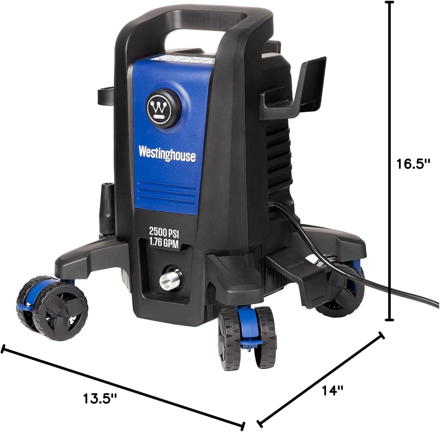 image:imageWestinghouse ePX3100 Electric Pressure Washer 2300 Max PSI 176 Max GPM with AntiTipping Technology Onboard Soap Tank ProStyle Steel Wand 5Nozzle Set for CarsFencesDrivewaysHomePatios2500 Max PSI