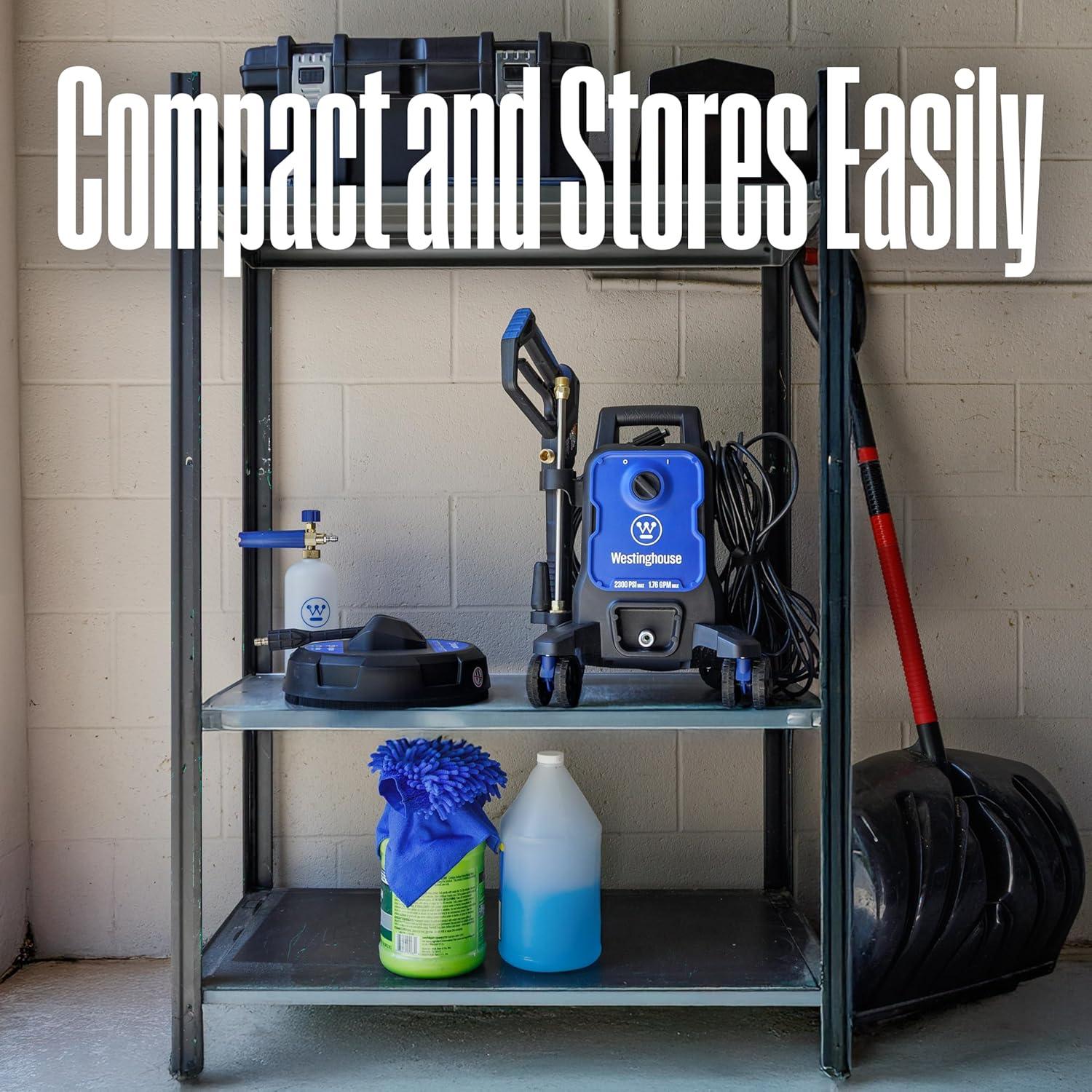 image:imageWestinghouse ePX3100 Electric Pressure Washer 2300 Max PSI 176 Max GPM with AntiTipping Technology Onboard Soap Tank ProStyle Steel Wand 5Nozzle Set for CarsFencesDrivewaysHomePatios2300 Max PSI