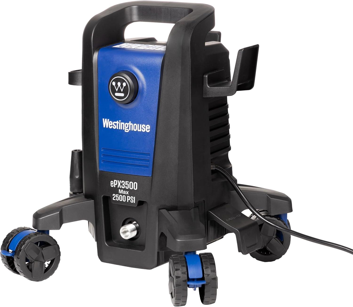 image:imageWestinghouse ePX3100 Electric Pressure Washer 2300 Max PSI 176 Max GPM with AntiTipping Technology Onboard Soap Tank ProStyle Steel Wand 5Nozzle Set for CarsFencesDrivewaysHomePatios2500 Max PSI