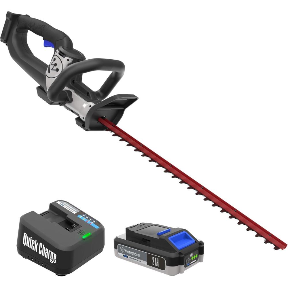 image:imageWestinghouse 20V Cordless Leaf Blower 350 CFM 110 MPH 2in1 Cordless String Trimmer and Edger 12 Inch Cutting Path with 40Ah Battery and Charger20V Hedge Trimmer