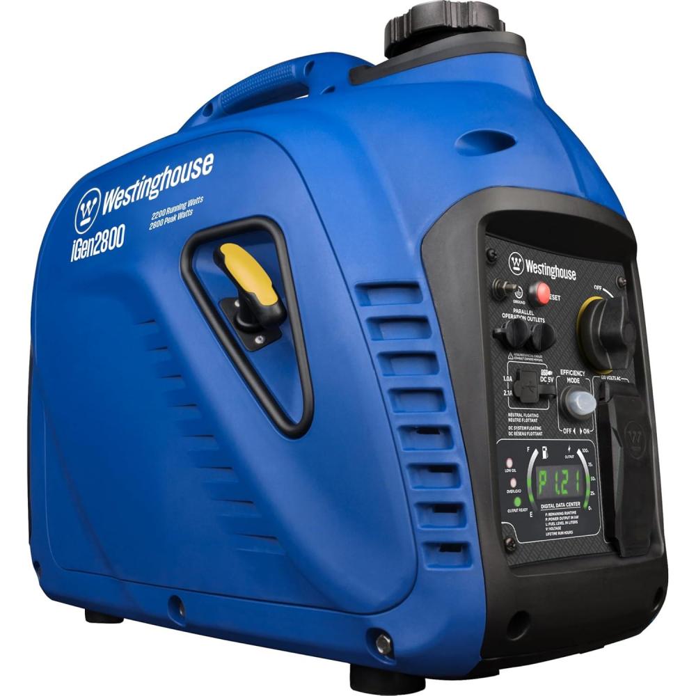 image:imageWestinghouse 2800 Peak Watt Super Quiet amp Lightweight Portable Inverter Generator Gas Powered Parallel Capable Long Run Time2800 Watts Gas Only