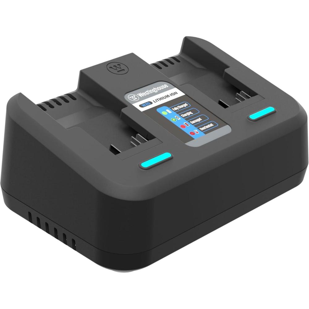 image:imageWestinghouse W20V2DP 20 Volt 4 Amp Dual Port Fast Charger Compatible 20V Batteries W20V2AH W20V4AH W20V5AH20V Dual Port Charger