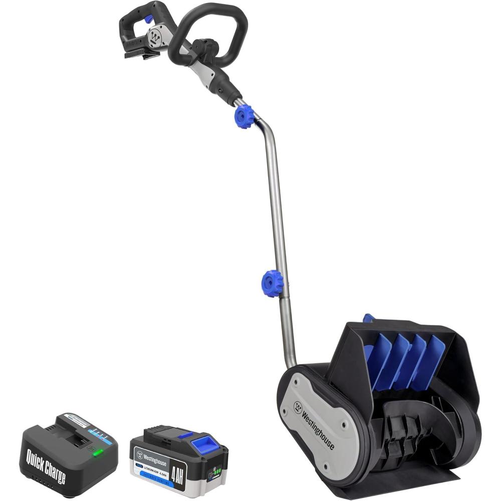 image:imageWestinghouse WSnow13S 20V Cordless Electric Snow Shovel Kit 13inches Wide 20V 4Ah Battery Included 20 ft Throwing Distance plows 350 lbsmin for DrivewayStepsSidewalkPorch11 Inch with Battery Charger