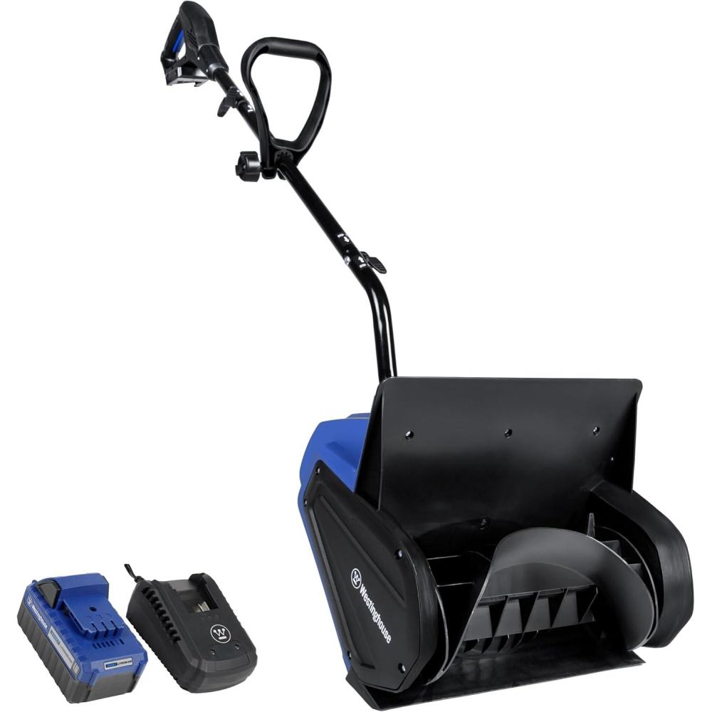 image:imageWestinghouse WSnow13S 24V Cordless Snow Shovel 13 Inch Kit 24V 4Ah Battery Fast Charger Electric Snow Shovel with 20ft Throwing Distance plows 300lbsmin Compatible with Snow Joe Batteries13 Inch with BatteryCharger