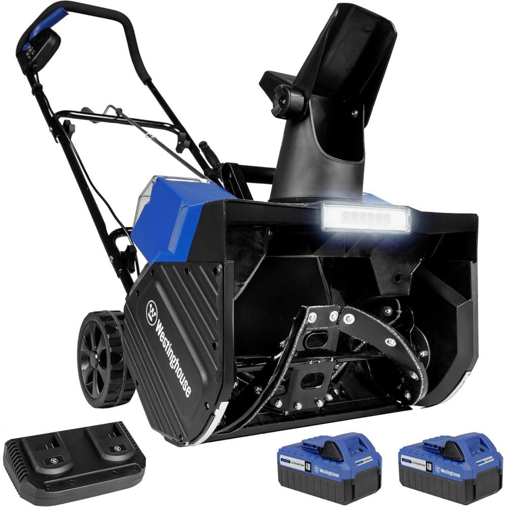 image:imageWestinghouse WSnow22 48V Cordless Snow Blower 22 Inch Kit Steel Auger LED Lights 1600W Brushless Motor 25ft Throwing Distance Plows 840lbsmin Compatible with Snow Joe Batteries18 Inch with BatteryCharger