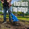 Westinghouse 14-Inch, 10 Amp Corded Electric Tiller Cultivator for Gardening, with 4 Steel Blades(6 in. Mini Tiller)