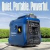 Westinghouse 1500 Peak Watt Super Quiet & Lightweight Portable Inverter Generator, Gas Powered, CO Sensor, Parallel Capable, Long Run Time,Blue(1500 Watts – Gas Only)
