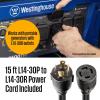 Westinghouse 30 Amp Transfer Switch Kit with 8 Circuits, Compatible with Generators up to 7500 Running Watts,Grey(30A Transfer Switch)