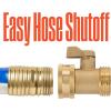 Westinghouse Garden Hose Shutoff Valve, Heavy-Duty Solid Brass, 3/4” GHT, One Extra Rubber Washer