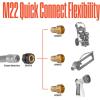 Westinghouse Heavy-Duty, M22-14MM Quick-Connect Pressure Washer Hose Fittings 4-Piece Kit