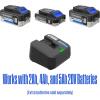 Westinghouse W20V2DP 20 Volt 4 Amp Dual Port Fast Charger, Compatible 20V Batteries (W20V2AH, W20V4AH, W20V5AH)(20V Single Port Charger)