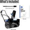 Westinghouse WSnow18 Corded Snow Blower 18 Inch, Dual LED Lights, Electric Snow Blower with 25ft Throwing Distance, Plows 650lbs/min, Adjustable Chute(18 Inch – Steel Auger)