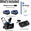 Westinghouse WSnow22 48V Cordless Snow Blower 22 Inch Kit, Steel Auger, LED Lights, 1600W Brushless Motor, 25ft Throwing Distance, Plows 840lbs/min, Compatible with Snow Joe Batteries(18 Inch with Battery/Charger)