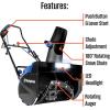 Westinghouse WSnow22 Corded Snow Blower 22 Inch, Steel Auger, Dual LED Lights, Electric Snow Blower with 25ft Throwing Distance, Plows 840lbs/min, Adjustable Chute(18 Inch – Steel Auger)