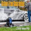 Westinghouse ePX3100 Electric Pressure Washer, 2300 Max PSI 1.76 Max GPM with Anti-Tipping Technology, Onboard Soap Tank, Pro-Style Steel Wand, 5-Nozzle Set, for Cars/Fences/Driveways/Home/Patios(2300 Max PSI)