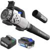 Westinghouse 20V Cordless Leaf Blower, 350 CFM, 110 MPH + 2-in-1 Cordless String Trimmer and Edger, 12 Inch Cutting Path with 4.0Ah Battery and Charger(20V Leaf Blower)