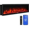 Westinghouse 74 Inch Electric Fireplace Heater, Compatible with Alexa & Google Home, Wall Mount or in-Wall Recessed Fireplace Insert, 24 Hour Timer, Color Changing Flames, 750W/1500W Indoor Heater(60 Inch Premium)