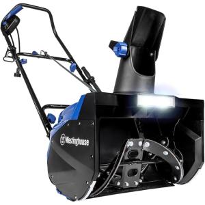 Westinghouse WSnow18 Corded Snow Blower 18 Inch, Dual LED Lights, Electric Snow Blower with 25ft Throwing Distance, Plows 650lbs/min, Adjustable Chute(18 Inch – Steel Auger)