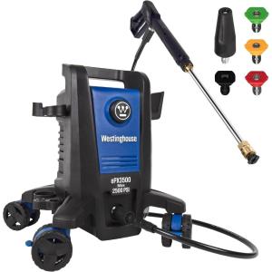 Westinghouse ePX3100 Electric Pressure Washer, 2300 Max PSI 1.76 Max GPM with Anti-Tipping Technology, Onboard Soap Tank, Pro-Style Steel Wand, 5-Nozzle Set, for Cars/Fences/Driveways/Home/Patios(2500 Max PSI)