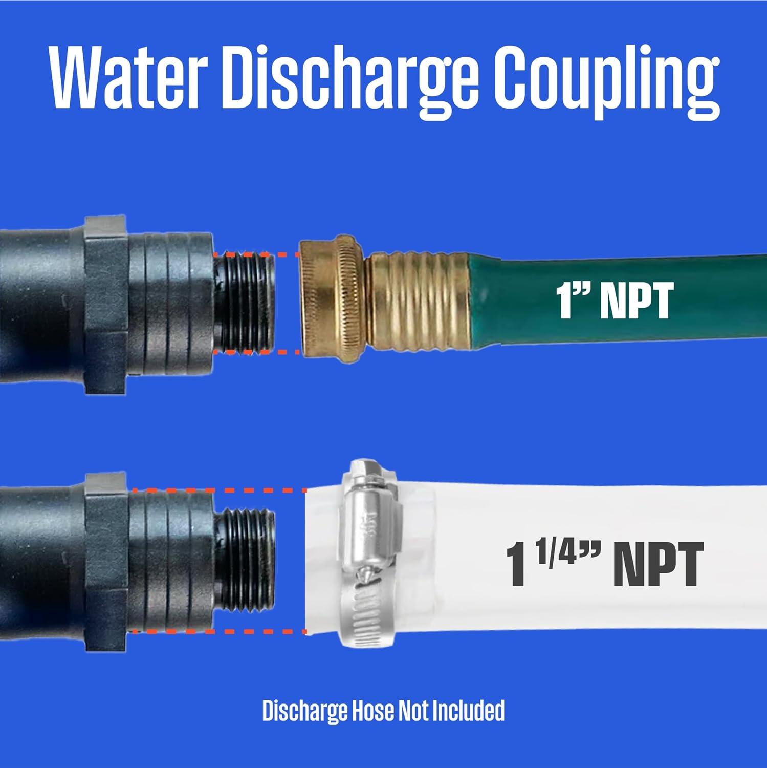 image:imageWestinghouse Sump Pump 14 HP Submersible Water Pump Thermoplastic Portable Electric Transfer Pump Utility Pump for Hot Tub Swimming Pool Basement Garden Pond Tubs Draining with 10FT Cord
