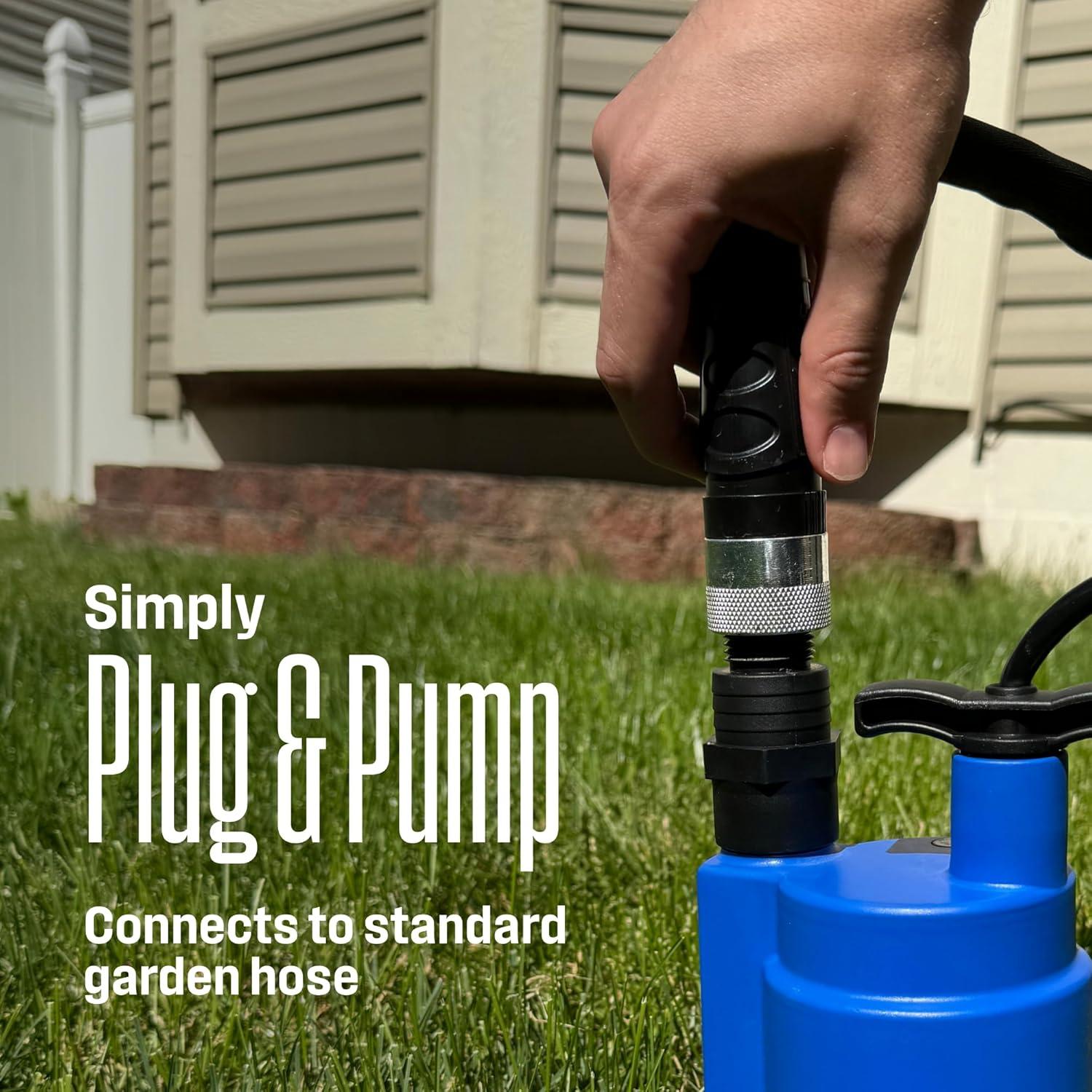 image:imageWestinghouse Sump Pump 14 HP Submersible Water Pump Thermoplastic Portable Electric Transfer Pump Utility Pump for Hot Tub Swimming Pool Basement Garden Pond Tubs Draining with 10FT Cord