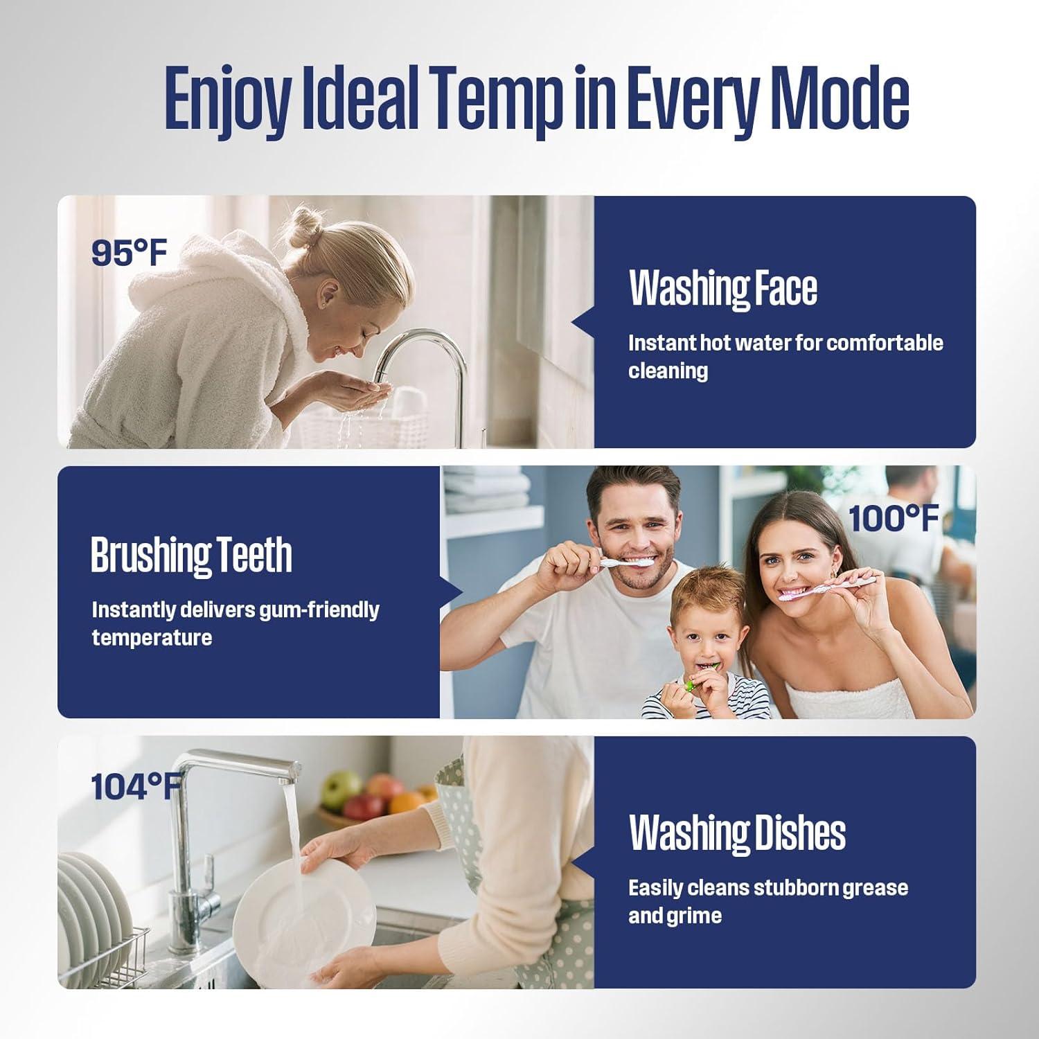 image:imageWestinghouse 11kW 240V Tankless Water Heater Electric Up to 26 GPM Instant Hot Water Heater 13 Point of Use Hot Water WiFi Enabled APOLO11kTank15Gal