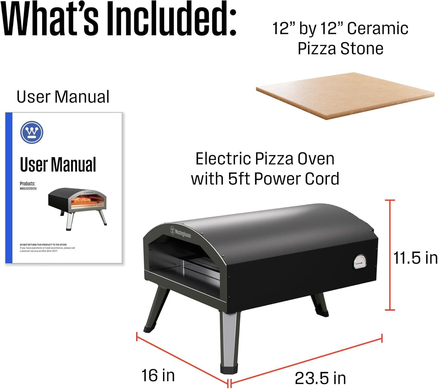 image:imageWestinghouse 12 Electric Pizza Oven Black