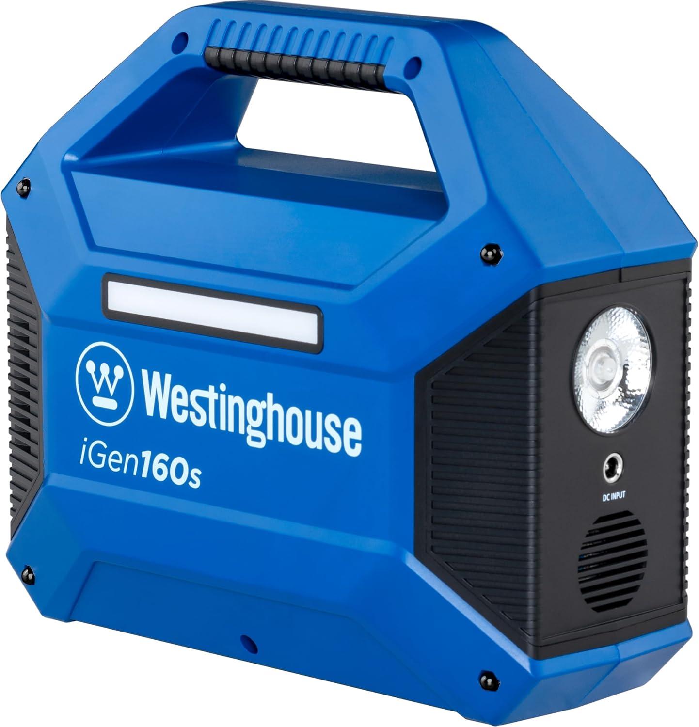 image:imageWestinghouse 155Wh 150 Peak Watt Portable Power Station amp Solar Generator Modified Sine Wave AC Outlet Backup Lithium Battery for Camping Home Travel IndoorOutdoor Use Solar Panel Not IncludedGenerator